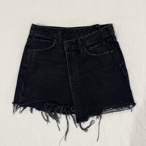 Agolde Asymmetrical Denim Mini Skirt